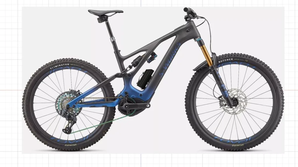 Projeção do Packbooster Mini Hex montado na Specialized S-Works Turbo Levo (2022 · Gen 3)