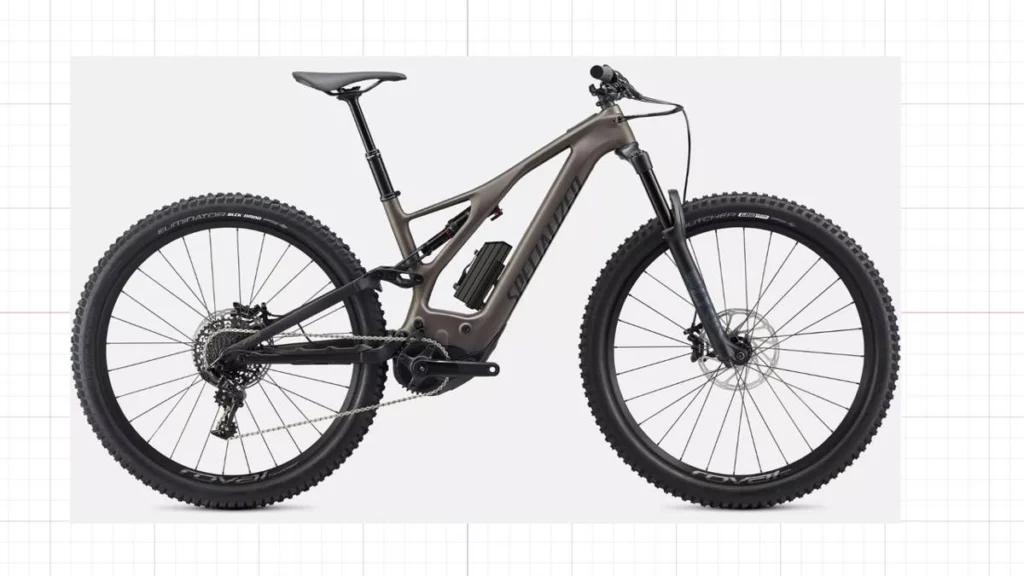 Projeção do Packbooster Mini Hex montado na Specialized Turbo Levo Comp (Gen 2)