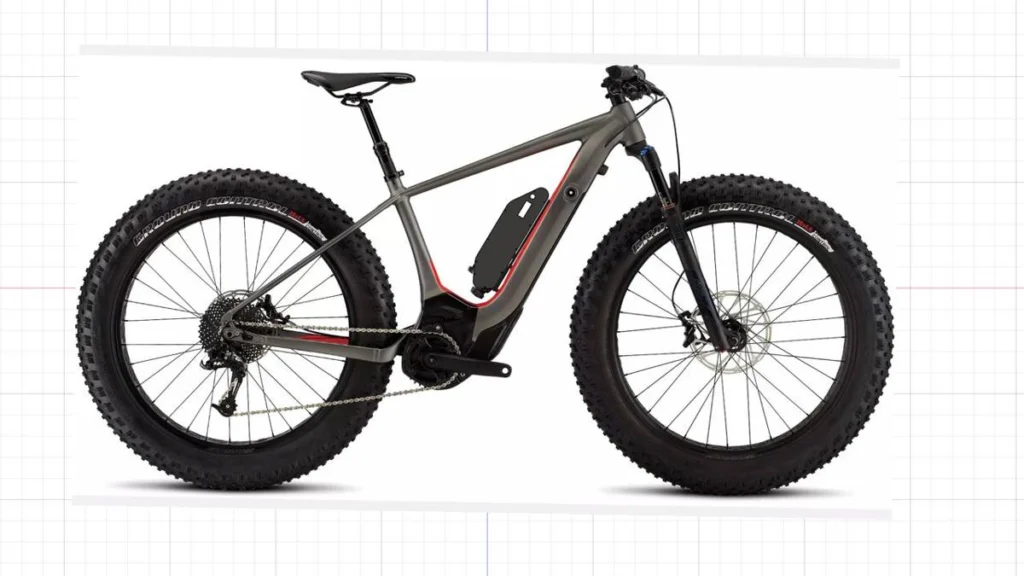 Projeção do Packbooster Custom 540 montado na Specialized Turbo Levo Fat
