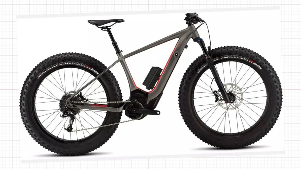 Projeção do Packbooster Mega Hex montado na Specialized Turbo Levo Fat