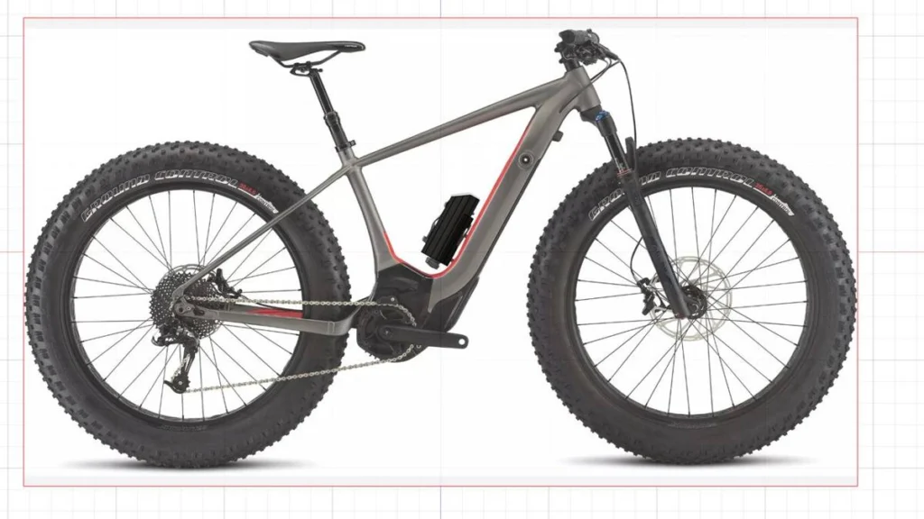 Projeção do Packbooster Mini Hex montado na Specialized Turbo Levo Fat