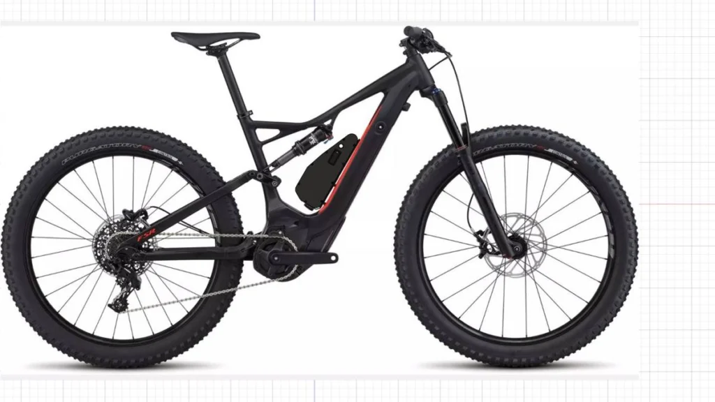 Projeção do Packbooster Custom 540 montado na Specialized Turbo Levo FSR 6Fattie