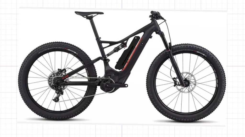 Projeção do Packbooster Custom 720 montado na Specialized Turbo Levo FSR 6Fattie