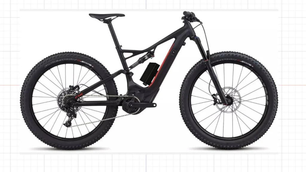 Projeção do Packbooster Mega Hex montado na Specialized Turbo Levo FSR 6Fattie