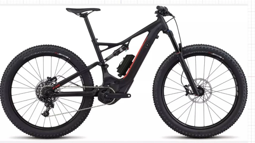 Projeção do Packbooster Mini Hex montado na Specialized Turbo Levo FSR 6Fattie (2017)