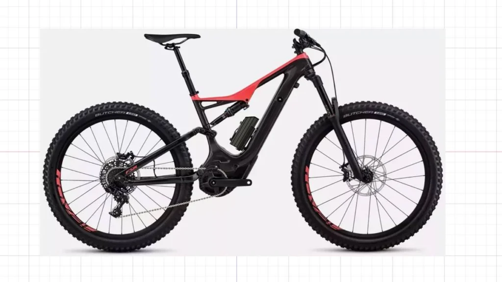 Projeção do Packbooster Mini Hex montado na Specialized Turbo Levo (Gen 1)