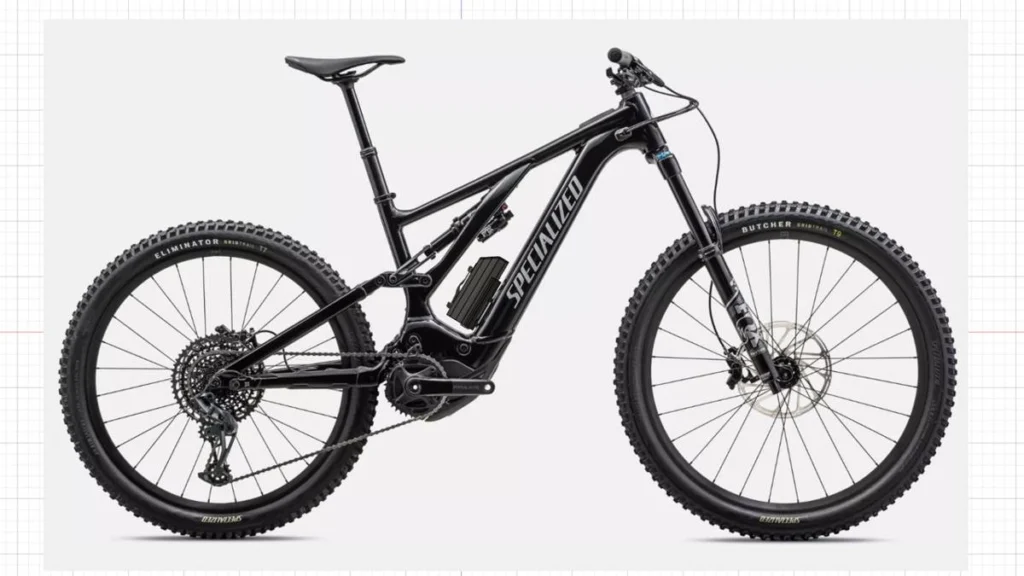 Projeção do Packbooster Mini Hex montado na Specialized Turbo Levo (Gen 3)