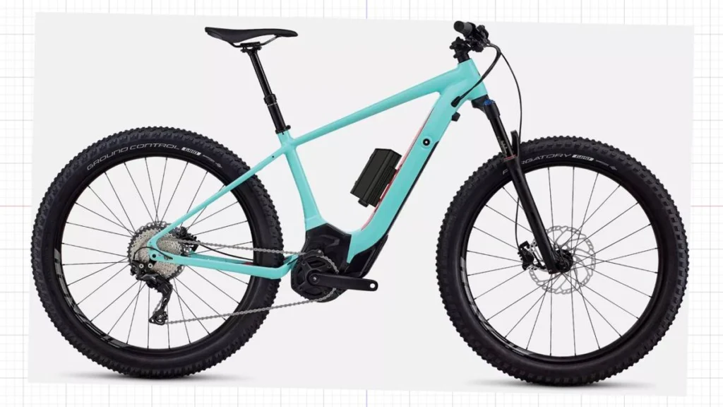 Projeção do Packbooster Mega Hex montado na Specialized Turbo Levo Hardtail