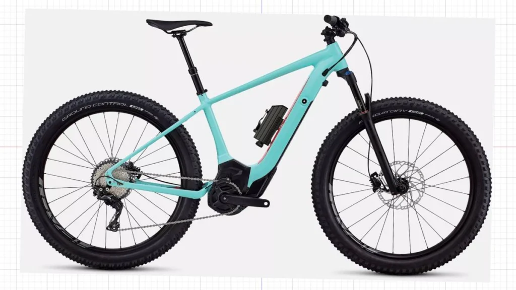 Projeção do Packbooster Mini Hex montado na Specialized Turbo Levo Hardtail
