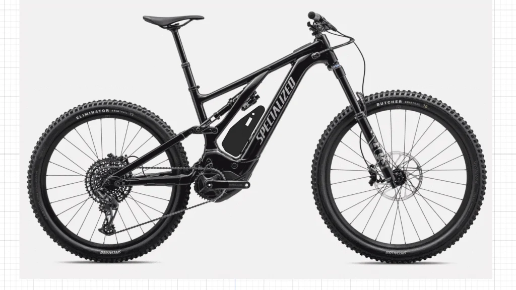 Projeção do Packbooster Custom 540 montado na Specialized Turbo Levo